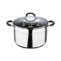 Masterpro Olla Foodies de acero inoxidable con tapa de vidrio 9,5 l
