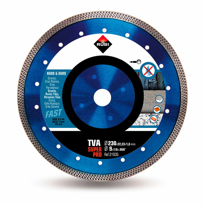 Rubi Disco diamantado TVA Superpro ø230 x 1,4 x 22,2 mm