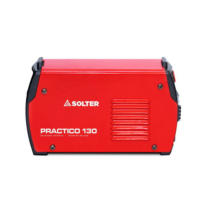 Solter Soldador Inverter Práctico 130 Solter Inverter de 130A, Soldadura TIG por Raspado, Regulación Digital, Incluye Maletín