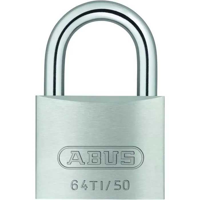 Abus Candado 64TI/50 Titalium Cuerpo de Aluminio Llave Paracéntrica Riesgo de Robo Medio Abus Candado 64TI/50 Titalium Cuerpo de Aluminio Llave Paracéntrica Riesgo de Robo Medio