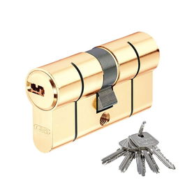 Abus Eurocilindro Latón Doble Embrague 30/40mm D66 mm con Rotura Programada 5 Llaves Copiables