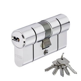 Abus Eurocilindro de puntos D66 n 35/35 níquel doble embrague con 5 llaves copiables