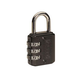 Abus Candado Combinación Negro 715/30 - 30mm Cuerpo Sólido Zinc Fundido, Arco Acero Endurecido, Código 4 Dígitos Reprogramable