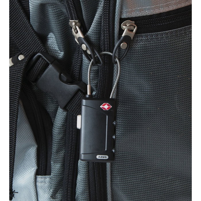 Abus Candado de Combinación TSA 30mm con Arco de Cable Retráctil