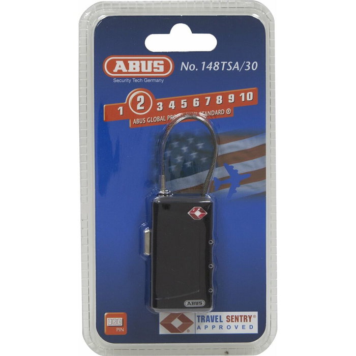 Abus Candado de Combinación TSA 30mm con Arco de Cable Retráctil