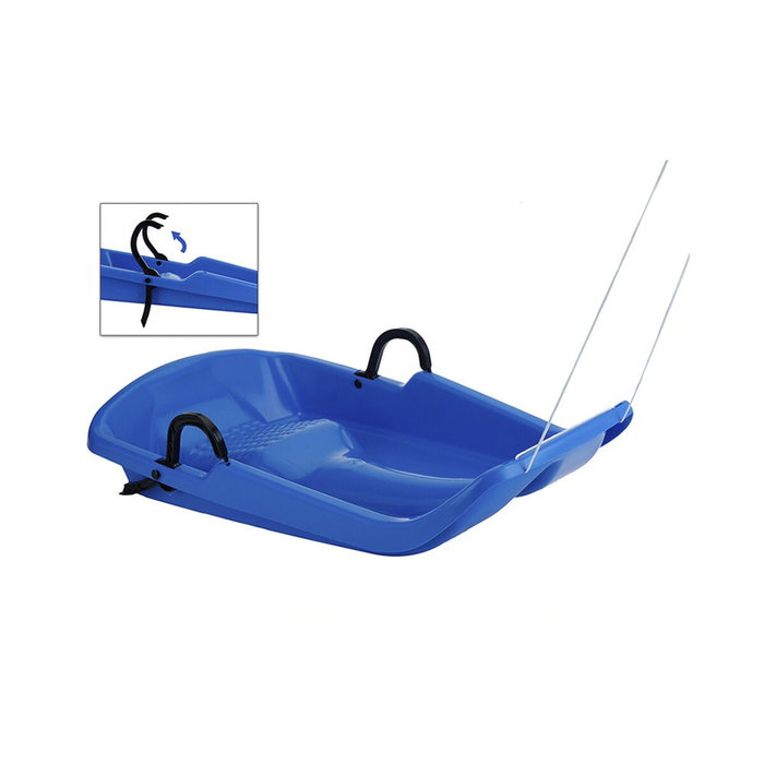 Trineo de nieve con freno doble 80x40x11,5cm (colores surtidos)