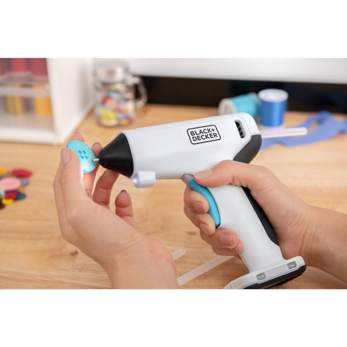 Black+Decker Pistola de Cola BCGL115-XJ 3,6 V con Barra de Silicona ø7 mm