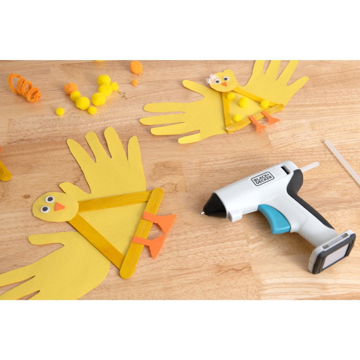 Black+Decker Pistola de Cola BCGL115-XJ 3,6 V con Barra de Silicona ø7 mm