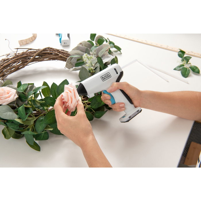 Black+Decker Pistola de Cola BCGL115-XJ 3,6 V con Barra de Silicona ø7 mm