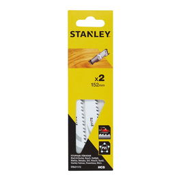 Stanley Sta21172-xj Hojas para Sierra Sable 15,2 cm Corte Fino y Recto en Madera y Plástico Pack 2 uds