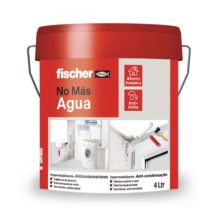Fischer Elk10 (564135) Pintura blanca impermeabilizante anti-condensaciones antihumedad antimoho interior 4 litros Fischer Elk10 (564135) Pintura blanca impermeabilizante anti-condensaciones antihumedad antimoho interior 4 litros
