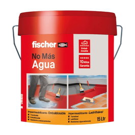 Fischer Impermeabilizante No Más Agua, Embaldosable, Blanco, 15 l