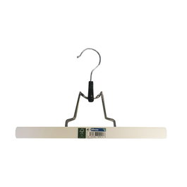 Mondex Percha de Madera Blanca Ecológica FSC para Pantalones 25 x 16 cm