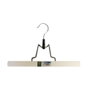 Mondex Percha de Madera Blanca Ecológica FSC para Pantalones 25 x 16 cm