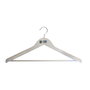 Mondex Percha Contorneada Madera Blanca Ecológica FSC 45 x 5,5 x 23 cm Hombreras
