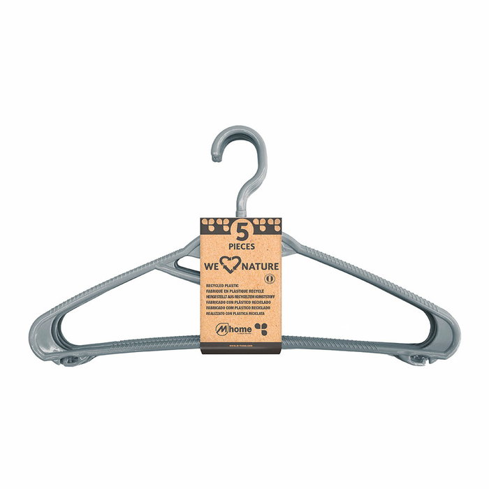 Mondex Perchas We nature de plástico reciclado, colores surtidos, 5 uds Mondex Perchas We nature de plástico reciclado, colores surtidos, 5 uds