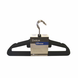 Mondex Perchas de plástico con acabado terciopelo, 42 cm, 10 uds