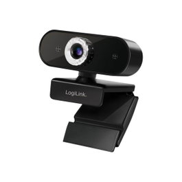 LogiLink UA0371 Webcam Full HD 3 MP Negro, Plata