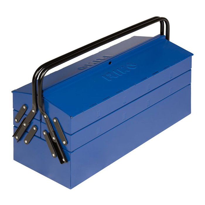 Irimo Caja portaherramientas con 2 asas y 5 bandejas, bloqueable, metal, 500 x 210 x 245 mm Irimo Caja portaherramientas con 2 asas y 5 bandejas, bloqueable, metal, 500 x 210 x 245 mm