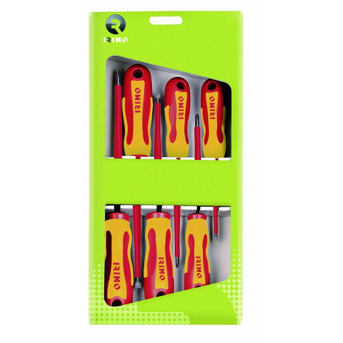 Irimo Juego de 6 destornilladores aislados VDE 1000V, 4 planos y 2 Phillips