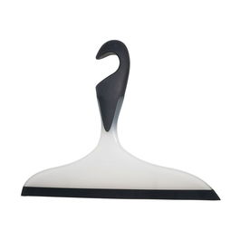 Wenko Limpiacristales para Baño/Ducha Loano 23 cm, Negro/Blanco, Limpieza sin Reflejos para Mamparas y Azulejos