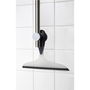 Wenko Limpiacristales para Baño/Ducha Loano 23 cm, Negro/Blanco, Limpieza sin Reflejos para Mamparas y Azulejos