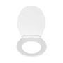 Wenko Tapa de WC Kos 42x37cm 21901100 Tapa de Asiento con Fijación Fix-Clip y Descenso Automático Easy-Close