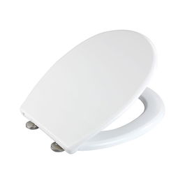 Wenko Tapa de WC Vorno Neo 24571100, Asiento de WC con Cierre Suave Easy-Close, Sujeción Fix-Clip de Acero Inoxidable, Blanco