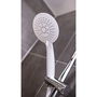 Wenko Mango de ducha Young 11cm Blanco 23942100 Cabezal de ducha con 5 funciones, fácil limpieza de cal, conexión universal ½"