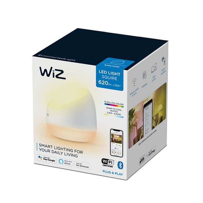 Wiz 929002690301 Lámpara de Mesa Squire Portable 9W RGB Conectada Wifi
