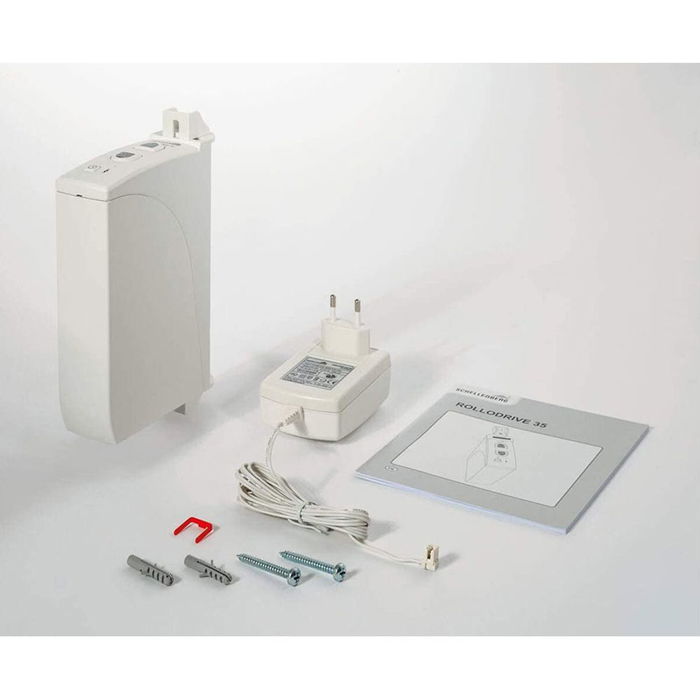 Schellenberg Recogedor Eléctrico Rollo Power 35 22637, Enrollador de Correa Manual para Persianas
