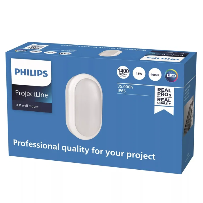 Philips Aplique de pared mount ovalado 15W 1400lm 4000K