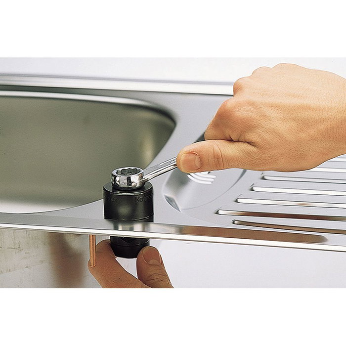 Wolfcraft 3752000 Sierra de corona para acero inoxidable Ø28 mm para grifos de fregadero