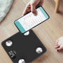 Edm Báscula de baño digital inteligente con Bluetooth, negro