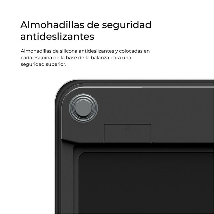 Edm Báscula de baño digital inteligente con Bluetooth, negro