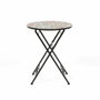 Mesa metálica/mosaico plegable Praga color negro para exterior ø60 x 76 cm