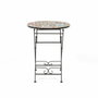 Mesa metálica/mosaico plegable Praga color negro para exterior ø60 x 76 cm