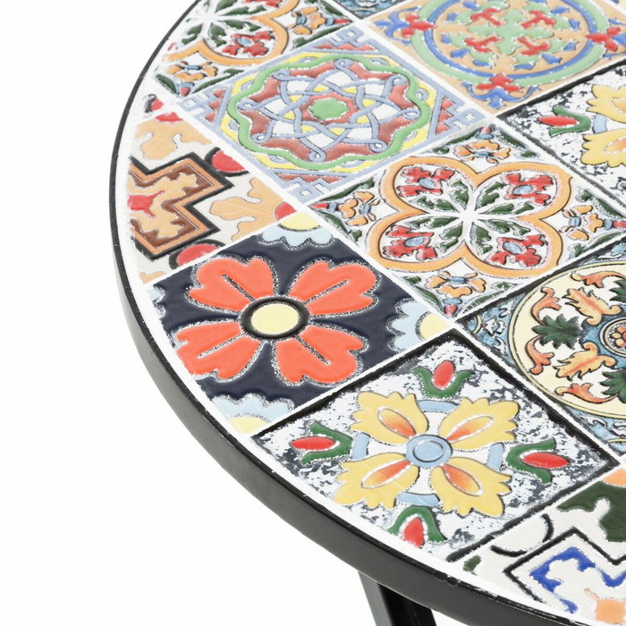 Mesa metálica/mosaico plegable Praga color negro para exterior ø60 x 76 cm