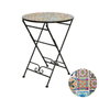 Mesa metálica/mosaico plegable Praga color negro para exterior ø60 x 76 cm