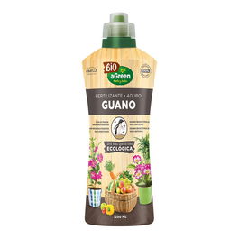 Agreen Fertilizante Guano Ecológico 710540unidh para Crecimiento, Desarrollo y Floración Equilibrados - Mejora Suelo y Plantas Fuertes 1250 ml