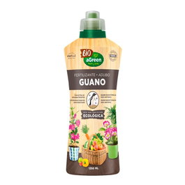 Agreen Fertilizante Guano Ecológico 710540unidh 1250 ml - Complejo Nutritivo Natural con NPK 5-5-6 para Crecimiento, Floración y Defensas de Plantas de Interior, Terraza y Jardín