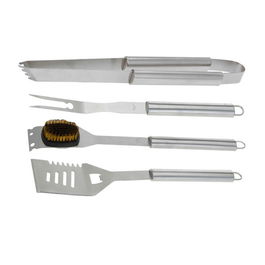 Bbq Collection Conjunto 4 Utensilios Barbacoa Acero Inoxidable 43 Cm Caja Aluminio