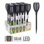 Antorcha solar efecto llama LED ø10x58cm Negro
