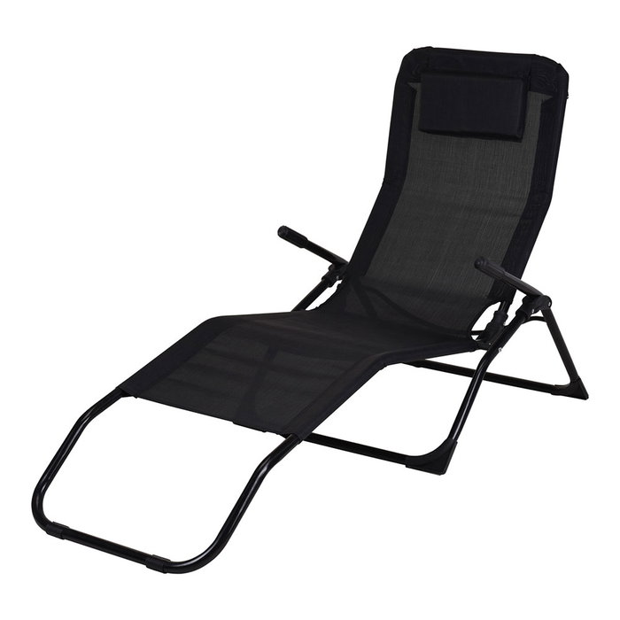 Tumbona plegable color negro Tumbona plegable color negro