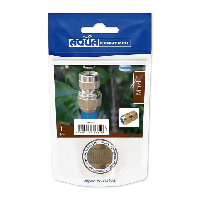 Aqua Control Conector Rápido Manguera Latón 3/4 Pulg 19mm Enlace Rápido Aqua Control Conector Rápido Manguera Latón 3/4 Pulg 19mm Enlace Rápido