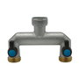 Aqua Control Distribuidor de 2 Vías con Válvulas para Grifo de Rosca Latón Zincado