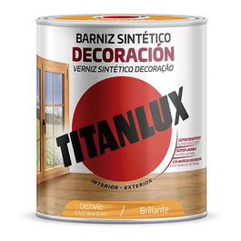 Titan M10100114 Barniz Sintético Decoración Castaño Brillante 250 ml