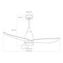 Edm Kattegat Ventilador de Techo 112cm DC con Luz LED 3CCT