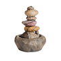 Lumineo 893009 Fuente de Agua Decorativa de Poliresina para Interior y Exterior, Tipo Mesa con Forma de Guijarro, Medidas 22 x 22 x 30 cm, Bomba 150 l/h