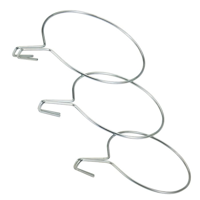 Sauvic Soporte para macetero de balcón ancho zincado de 20 cm